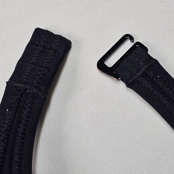 Athleta Black Offshore Paddle One-Piece High Neck Halter Swimsuit Medium - Picture 8 of 15